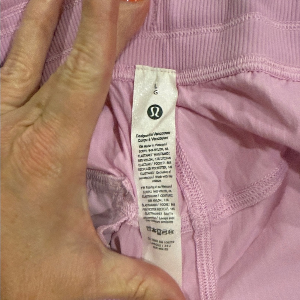 NWT Lululemon Athletica Light Pink/purple Dance Studio Relaxed fit Cargo Pants - Picture 5 of 10